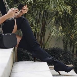 Vintage Anne Klein Couture Thigh High Boot - 80's